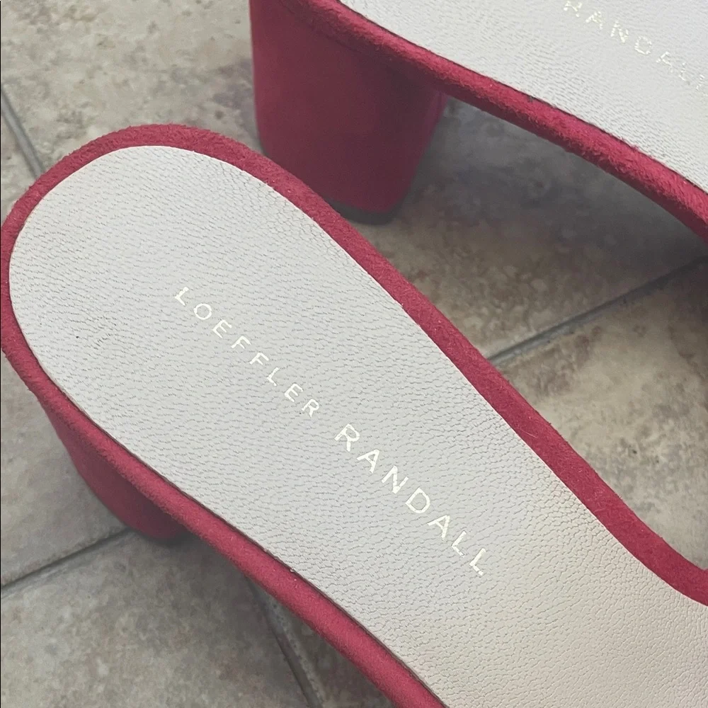 Loeffler Randall Red Ruffle Slide Sandals - Picture 7 of 10